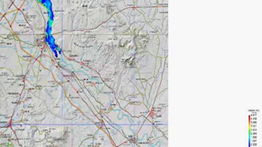 Simulación hidráulica bidimensional de la crecida del Ebro