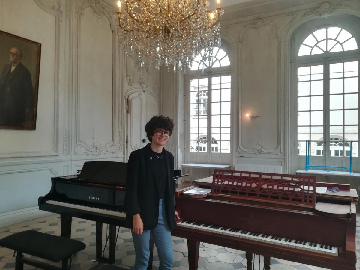 La compositora rianxeira Aida Saco Beiroa.