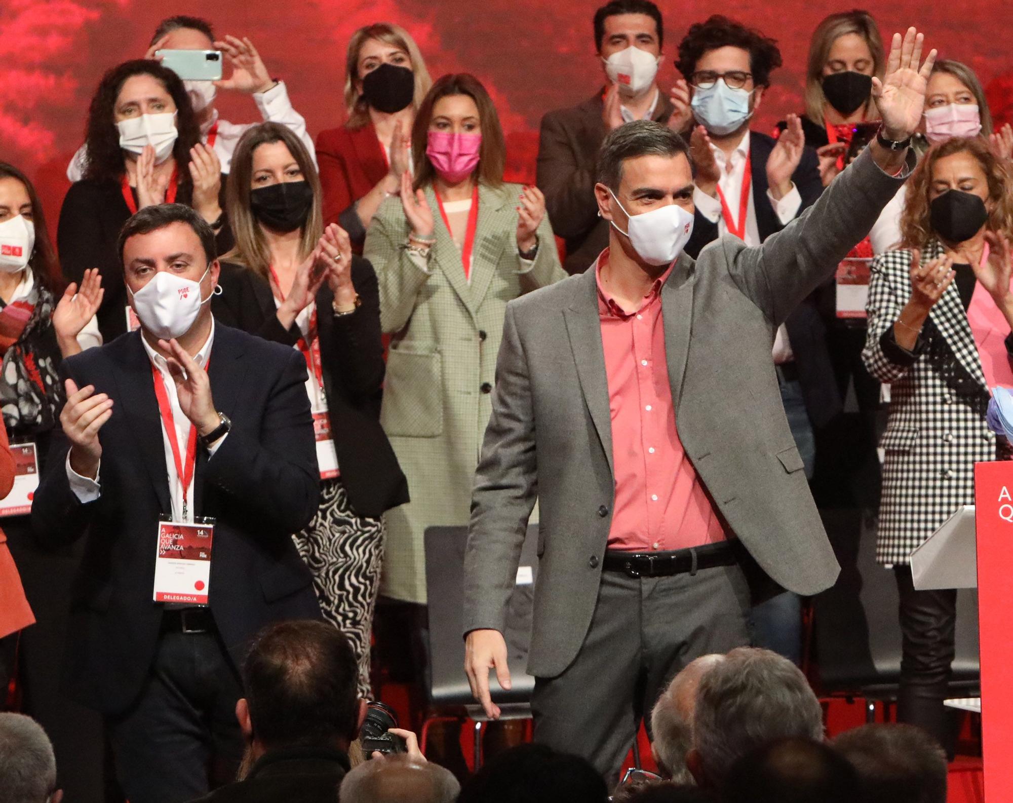 Pedro Sánchez clausura el congreso del PSdeG en Santiago