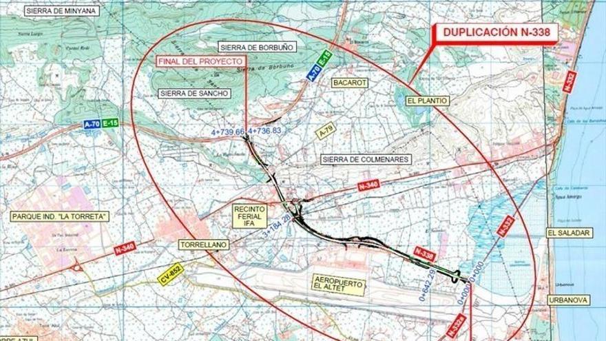 El Gobierno declara urgente la expropiación de los terrenos para ampliar los accesos al aeropuerto de Alicante-Elche