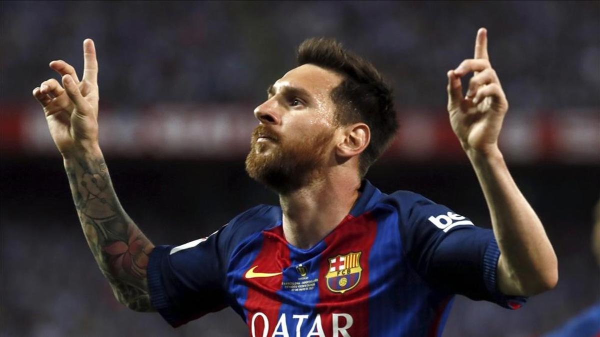Leo Messi adelantó al Barça en la final de Copa contra el Alavés