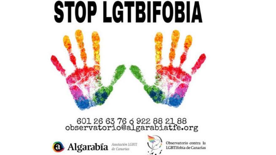 Cartel de la campaña de Algarabía contra las agresiones homófobas.