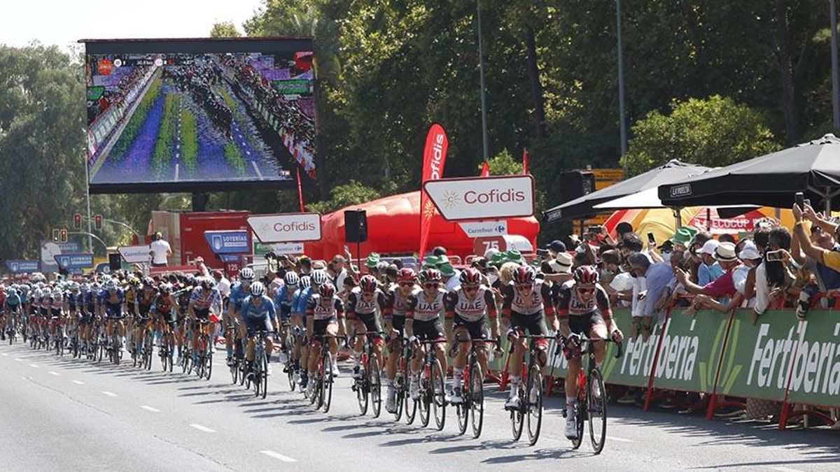 La Vuelta Ciclista a España en su paso por Córdoba en agosto de 2021.