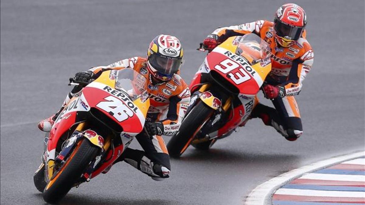 Los pilotos de Repsol Honda, ilusionados con la disputa del GP de Aragón