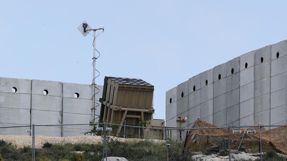 El sistema de defensa antimisiles Cúpula de Hierro de Israel desplegado cerca de Jerusalén.