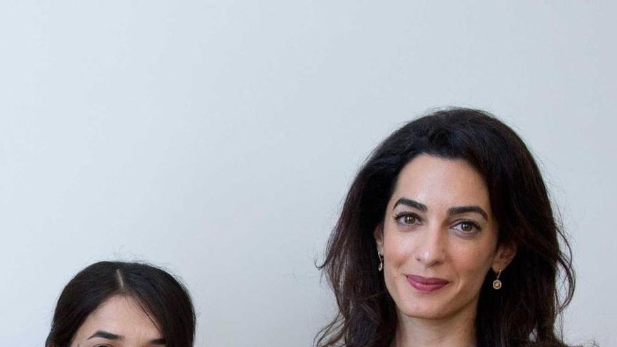 Nadia Murad y Amal Clooney.