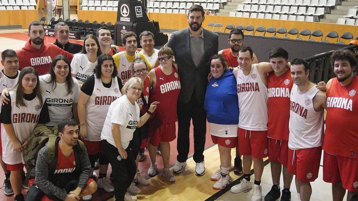 Les imatges de l'entrenament de l'equip del Bàsquet Girona que prepara la Copa Campeones