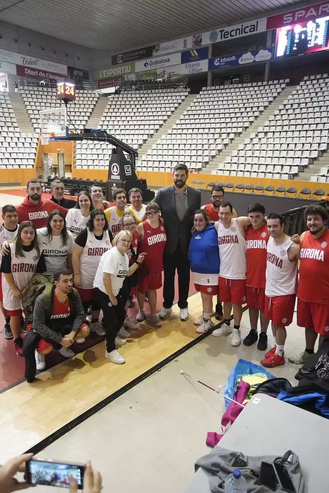 Les imatges de l'entrenament de l'equip del Bàsquet Girona que prepara la Copa Campeones
