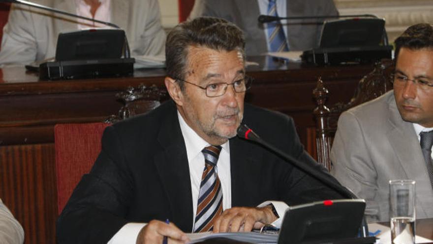 Diego Maldonado, en el pleno celebrado ayer en el Ayuntamiento de Málaga.