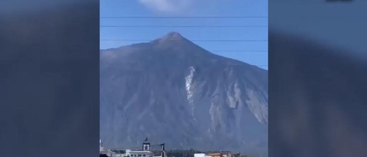 Confirman un derrumbe en la cara norte del Teide