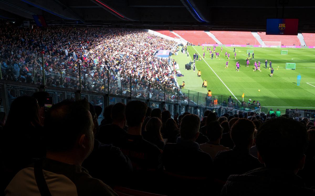 Primer entreno del Barça en el renovado Camp Nou