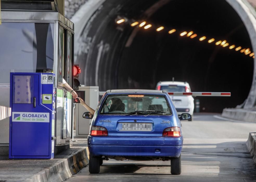 Protesta en el túnel  de Sóller