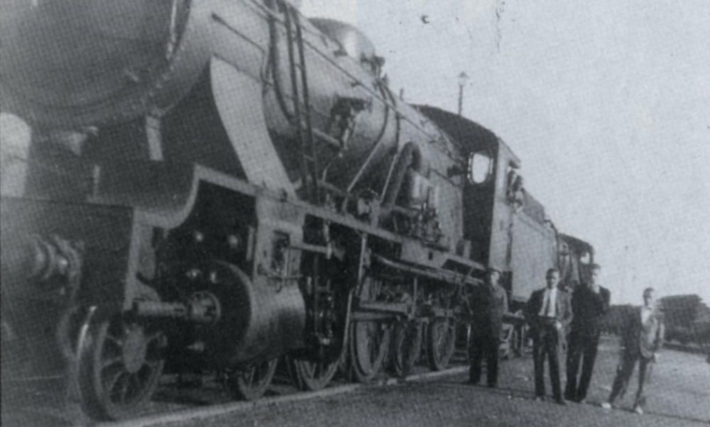 En la Estación de La Encina. Foto del año 1932.