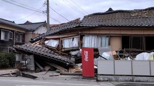 Una vivienda afectada por el terremoto en la ciudad de Wajima, en la prefectura de Ishikawa.