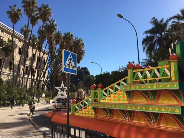 Las carrozas se preparan para la cabalgata de Málaga