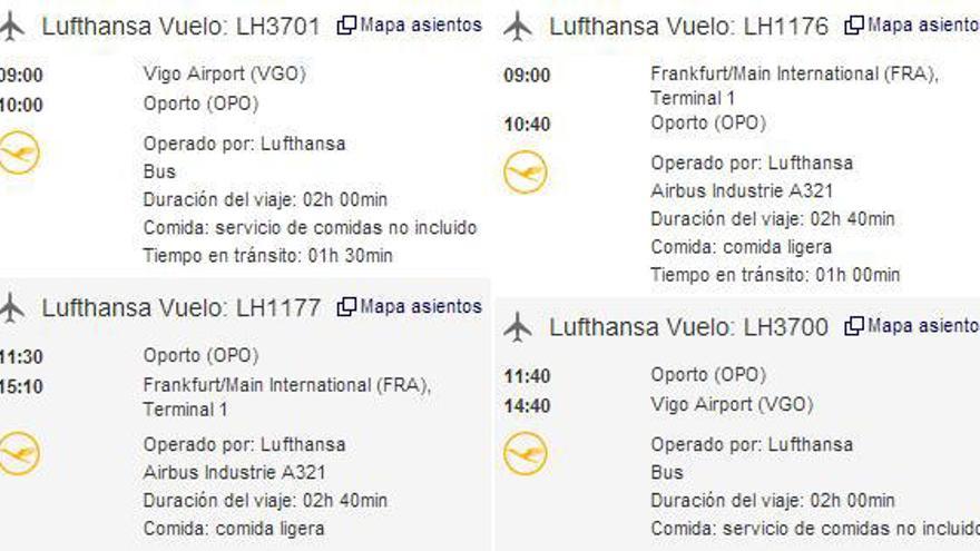 Ofertas de Lufthansa para conectar Vigo y Frankfurt  // FdV