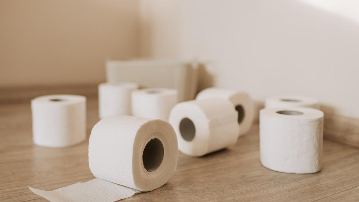 Imagen de archivo de rollos de papel higiénico