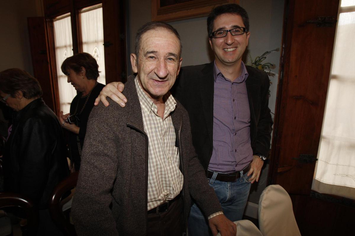 Arcadi España, padre e hijo, en Carcaixent