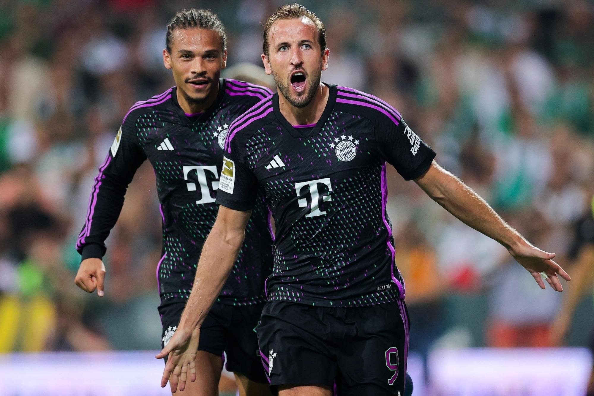 Kane y Sané celebrando un gol