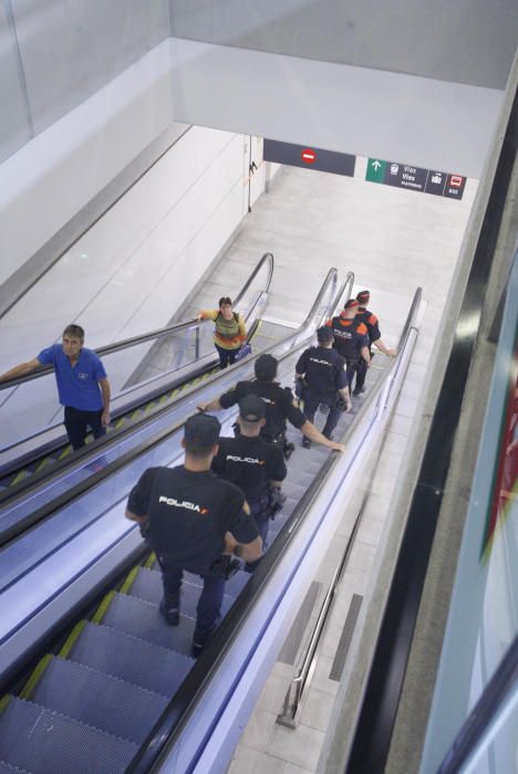 L'estació del TAV a Girona, blindada pels cossos policials