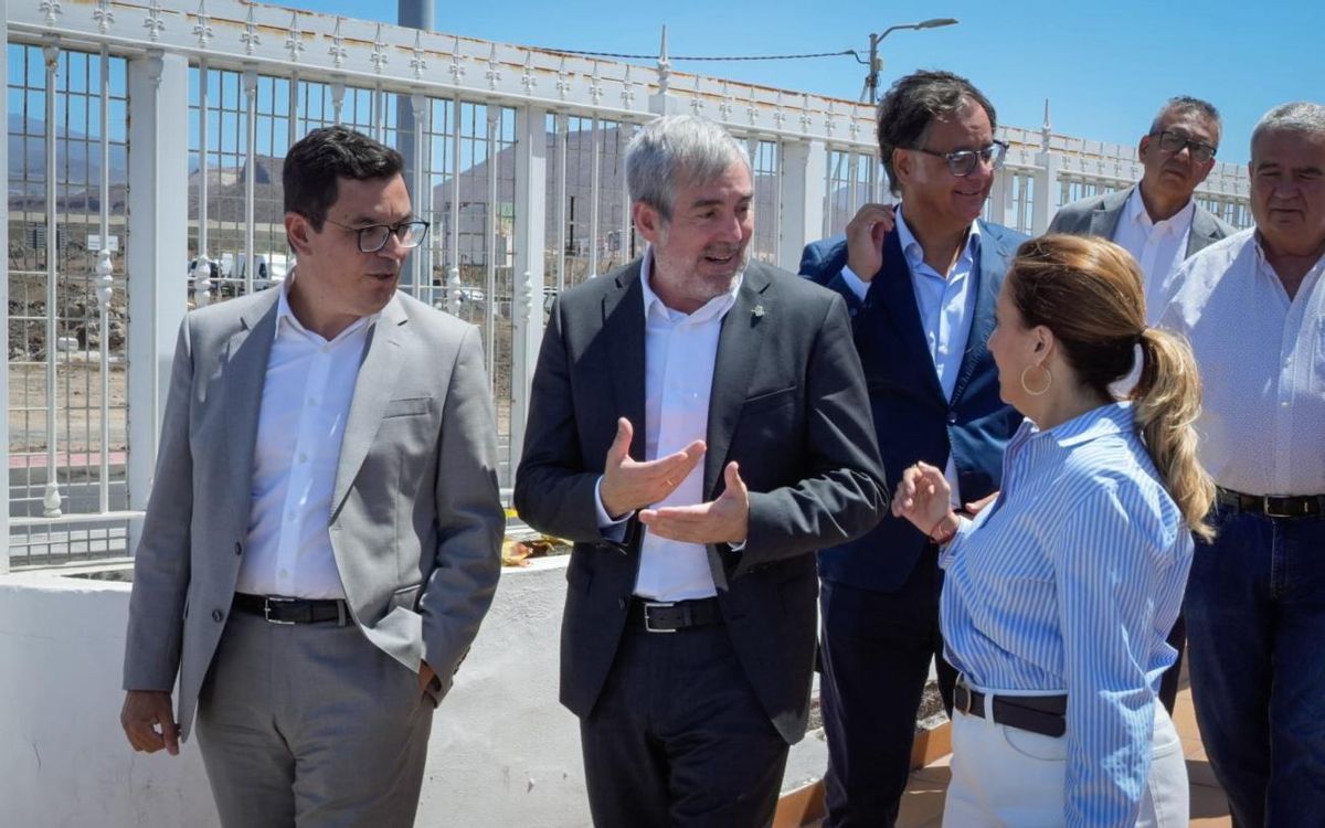 Un momento de la visita a la zona.