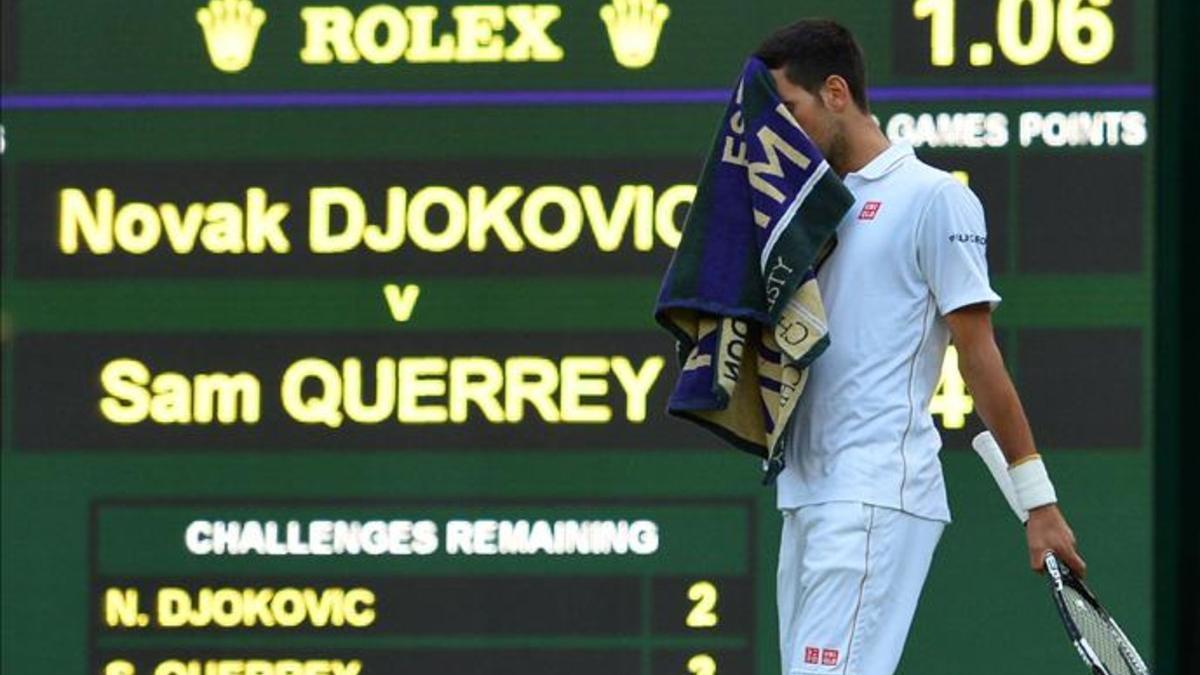 Novak Djokovic vio cómo la lluvia acudía en su auxilio cuando estaba entre las cuerdas