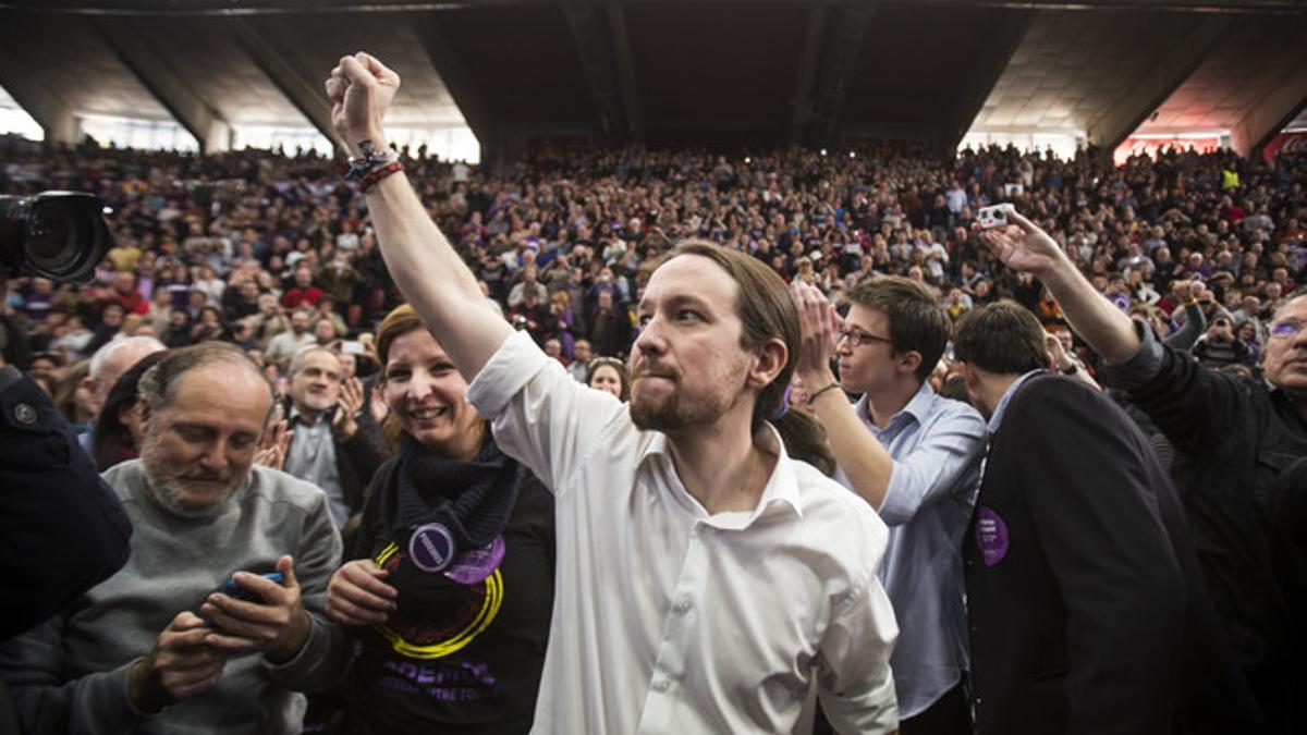 Pablo Iglesias, en la presentación en Valencia.