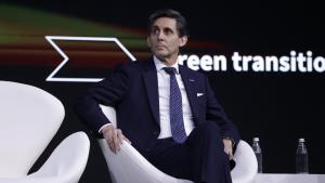 El presidente de Telefónica, José María Álvarez-Pallete, en el MWC de Barcelona