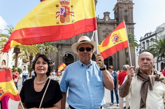 Manifestación en la capital grancanaria en contra del referéndum catalán