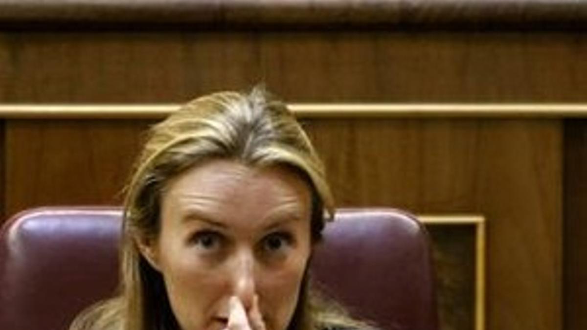 La diputada Andrea Fabra, este martes, en el Pleno del Congreso de los Diputados.