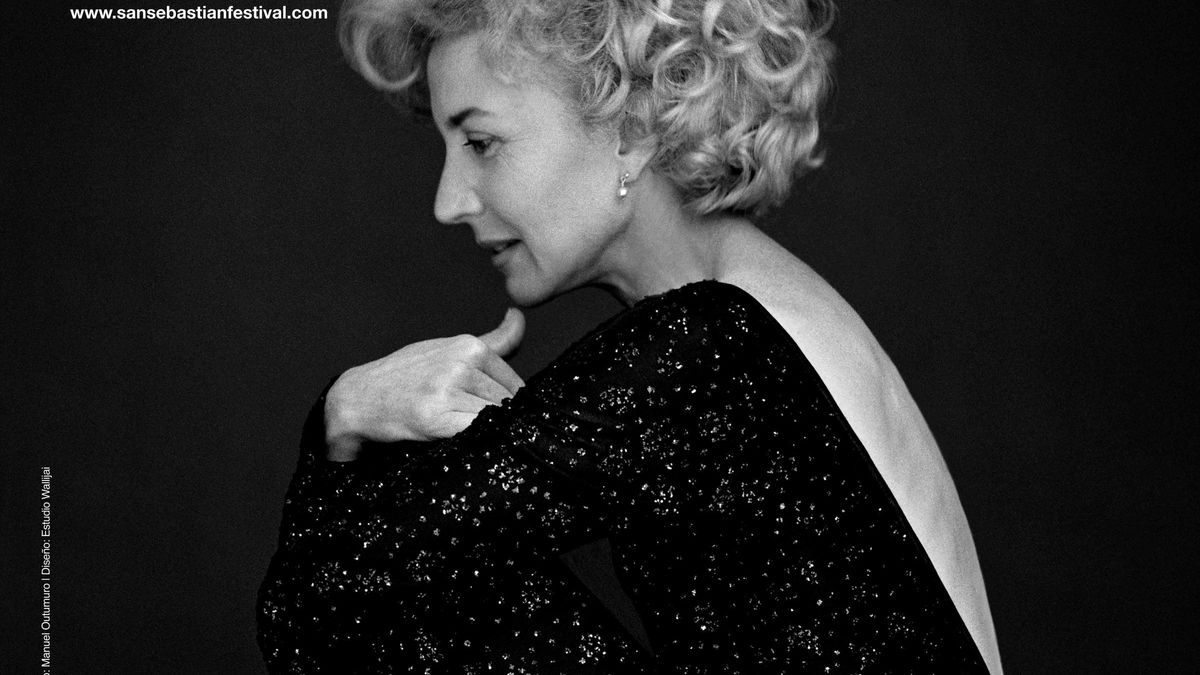 La actriz Marisa Paredes en el cartel de la 73º edición del Festival de Cine de San Sebastián.