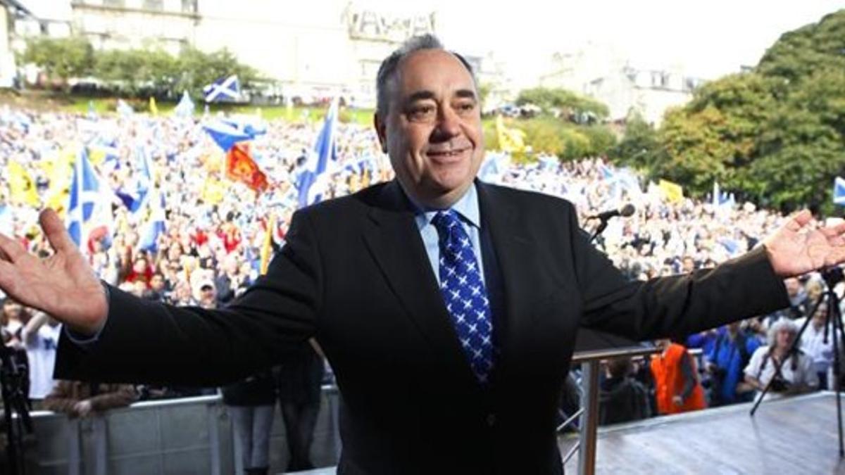 Salmond, en un acto a favor de la independencia este septiembre.