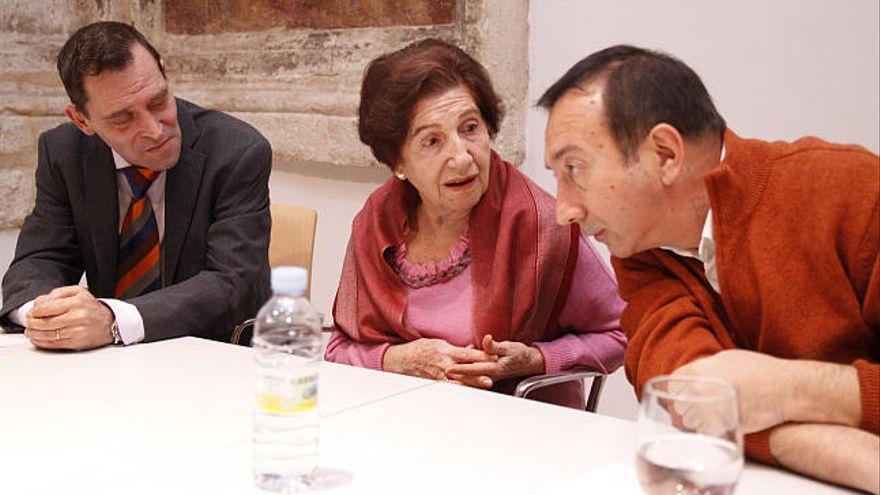 Clara Miranda, en un acto de Claudio Rodríguez en Zamora.