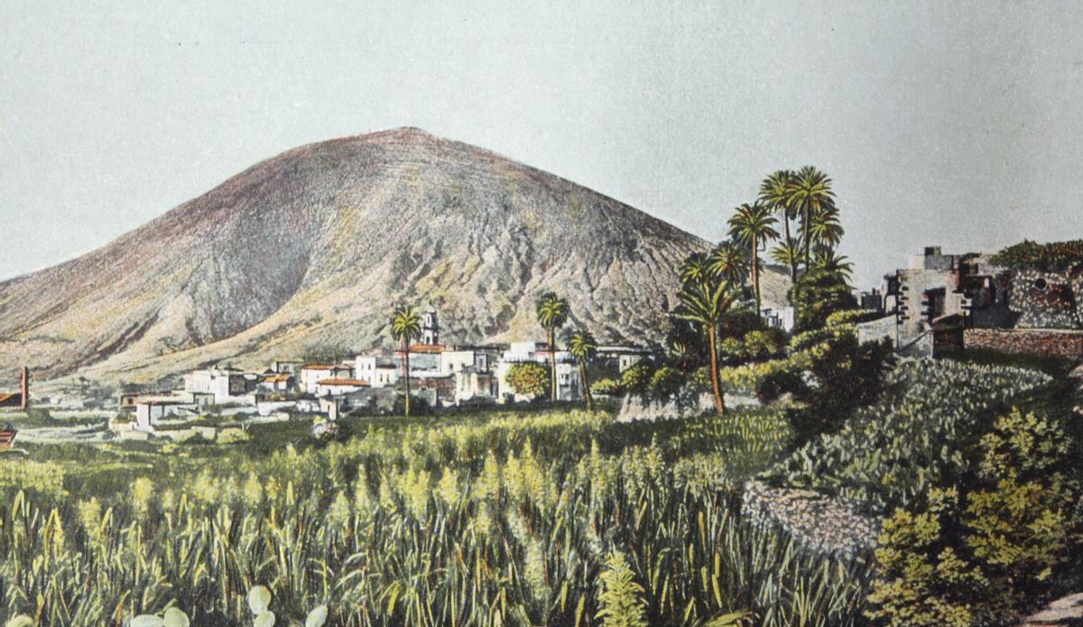 Postal histórica de Santa María de Guía.