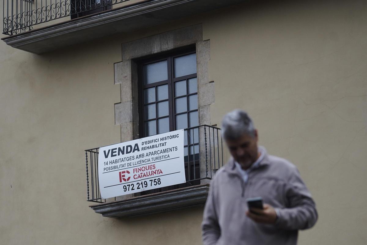 Un habitatge en venda a Girona, en una imatge d'arxiu.