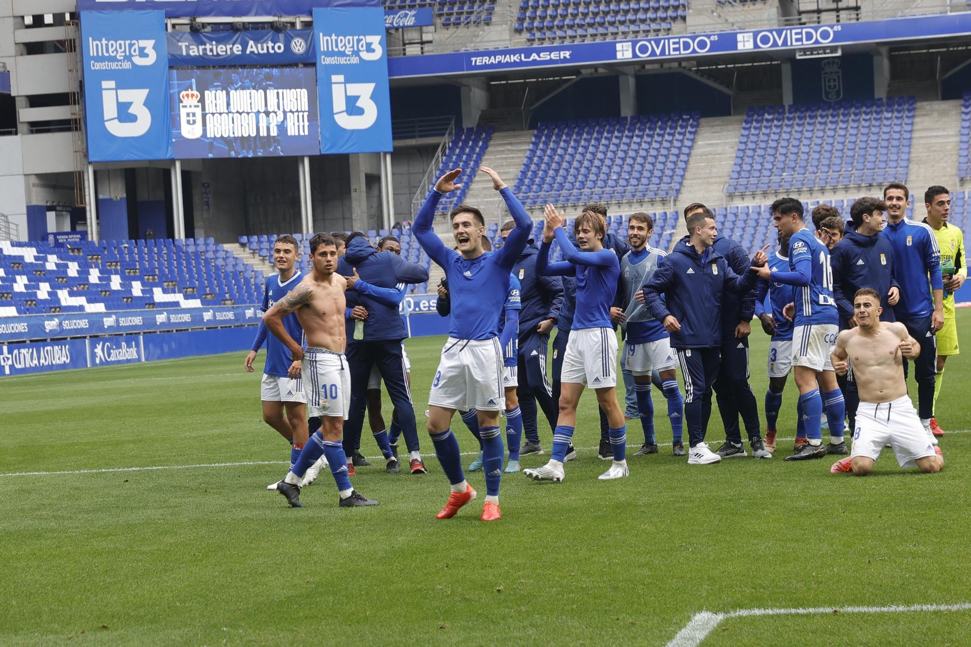 Las imágenes de la celebración del ascenso del Vetusta