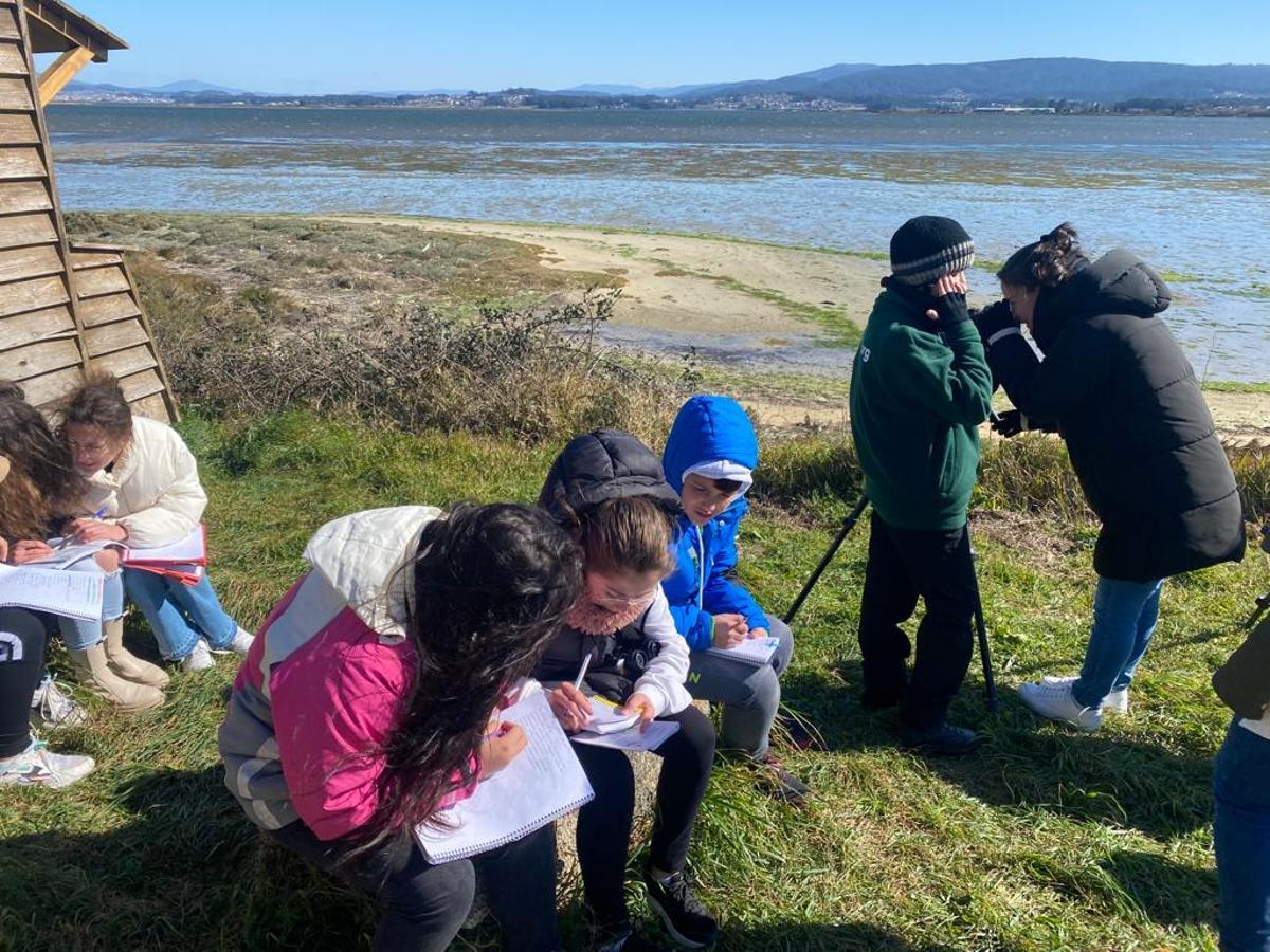 El trabajo de campo realizado en el istmo de A Lanzada.