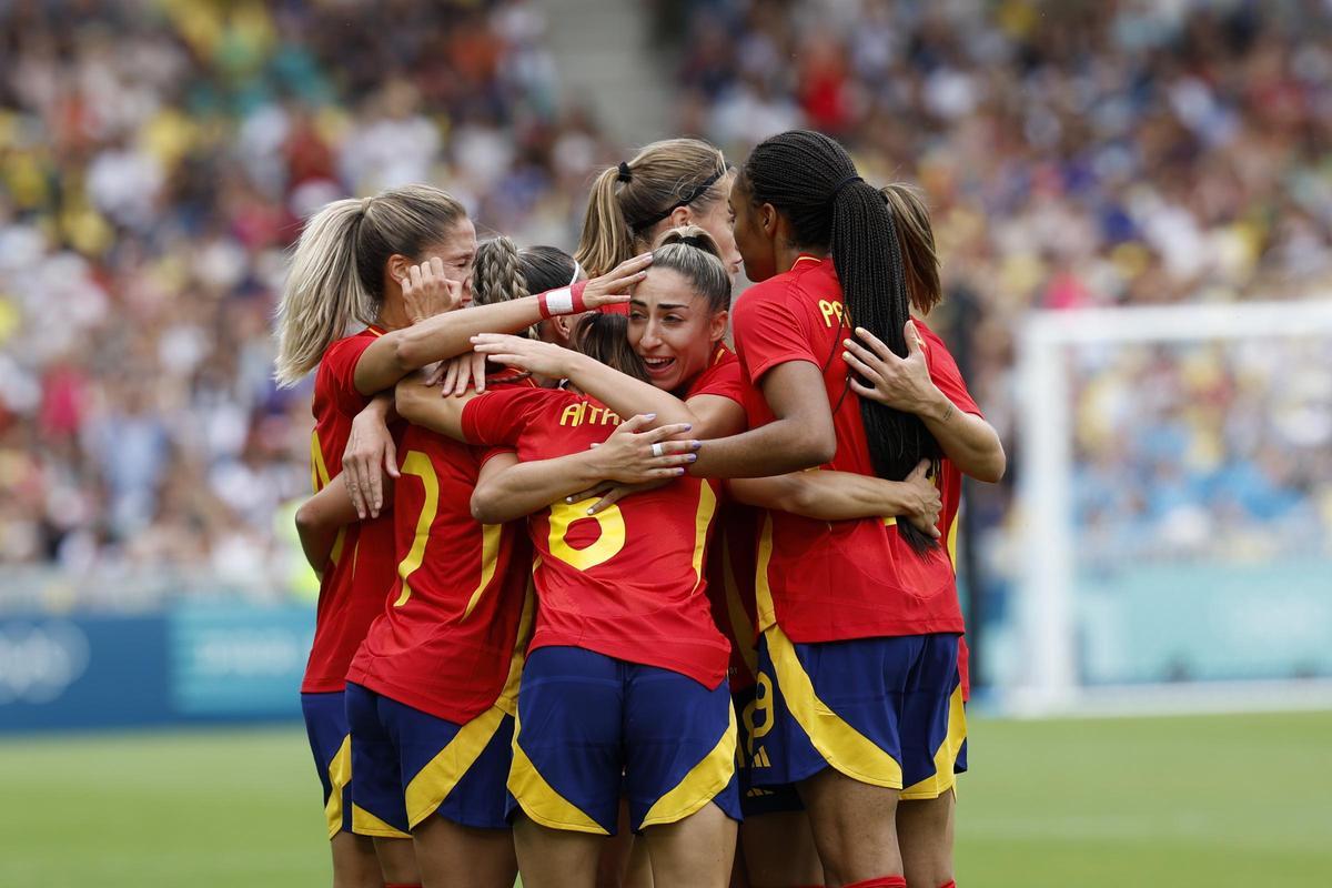 España - Japón, el partido de fútbol femenino de la fase de grupos de los Juegos Olímpicos, en imágenes.