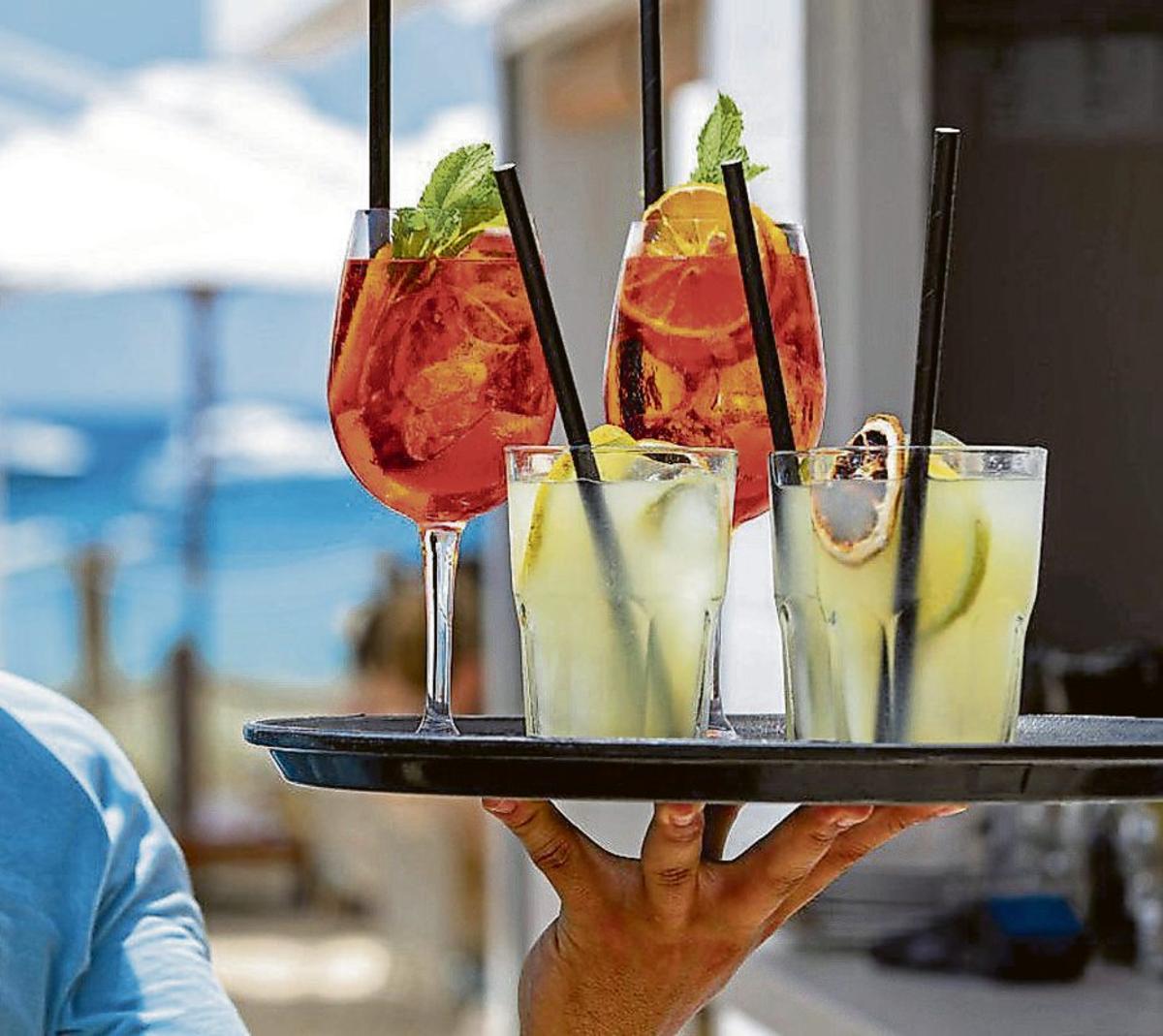A wide drinks menu for cooling down by the sea.