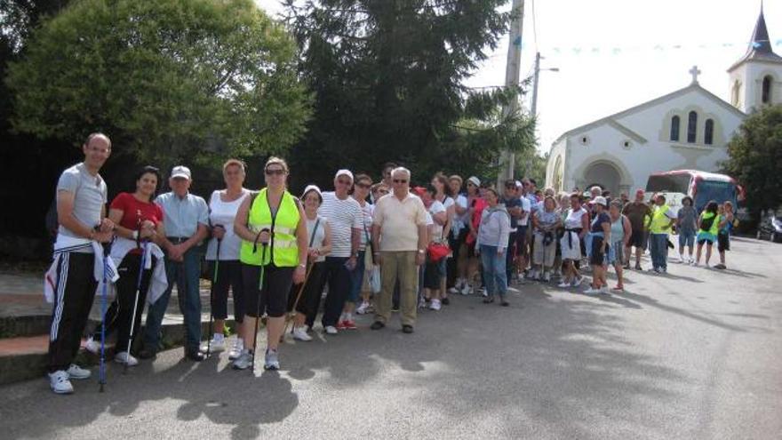 Los participantes en la marcha.