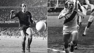 Manolo Clares, con las camisetas del Barça y del Rayo