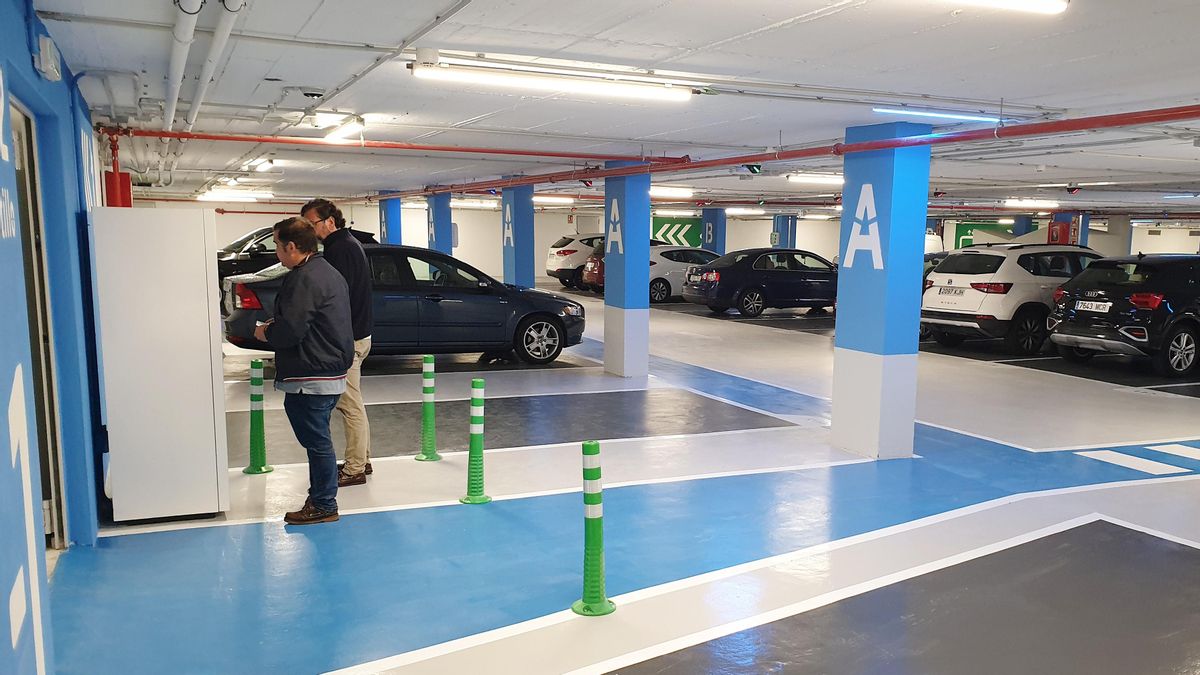 Vista de uno de los nuevos aparcamientos de la ciudad adheridos a la promoción.
