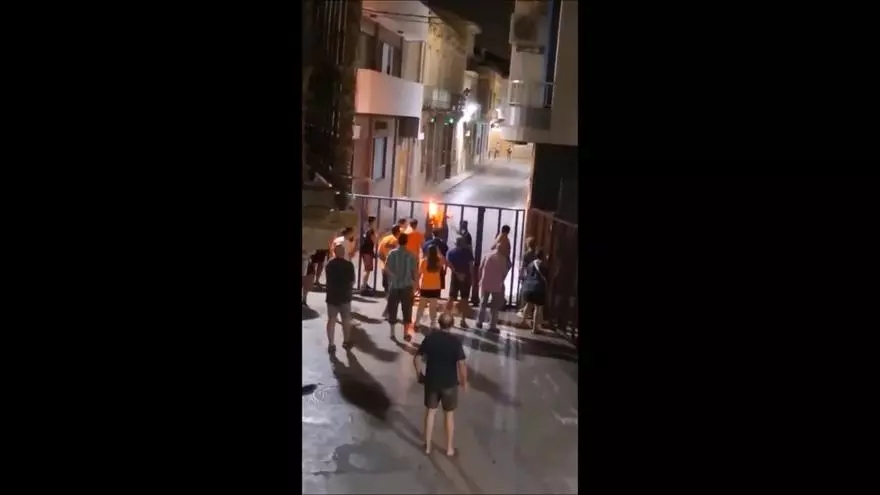 Un bou embolat se escapa en Alcàsser y siembra el pánico