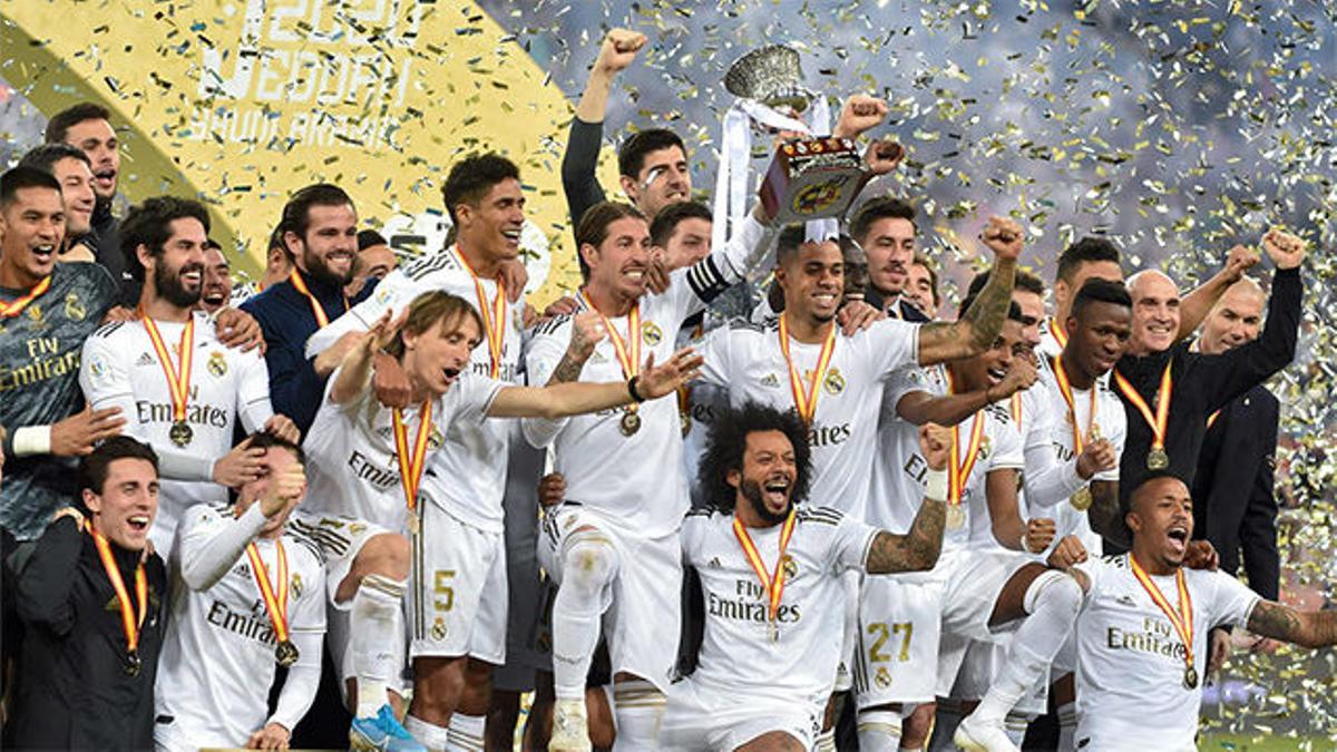 Así celebró el Real Madrid la victoria en la final de la Supercopa