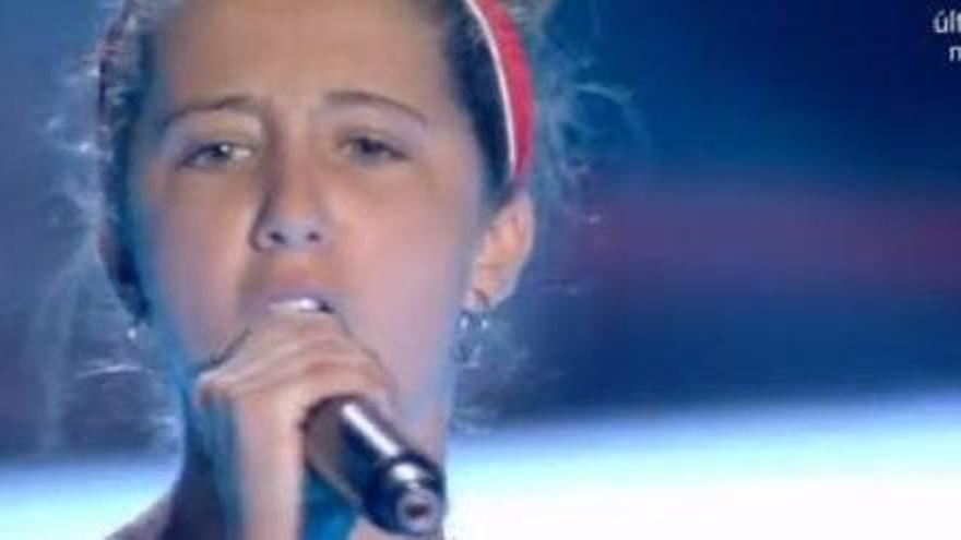 La joven ibicenca Valentina, durante su actuación en ´La Voz Kids´.