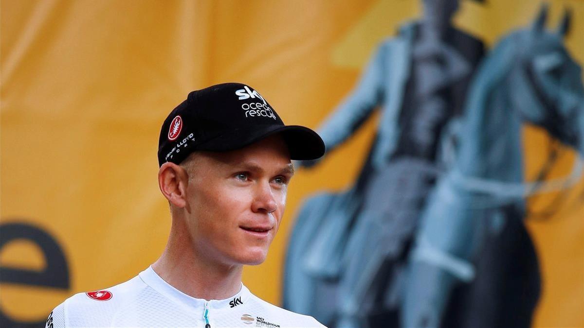 Chris Froome, en la presentación de su equipo