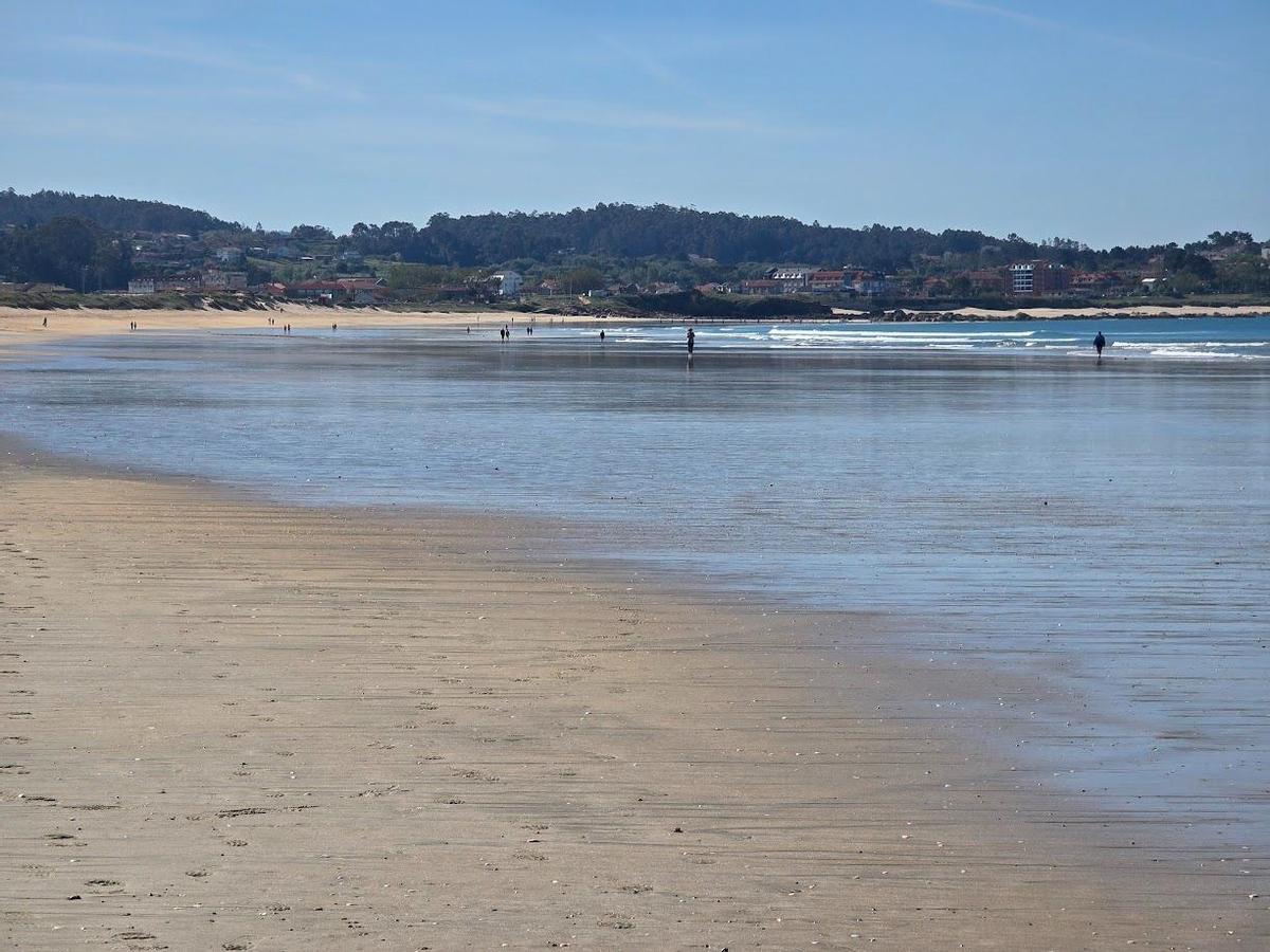 La radiante imagen que ofreció estos días la playa de A Lanzada, durante la llamativa bajamar.
