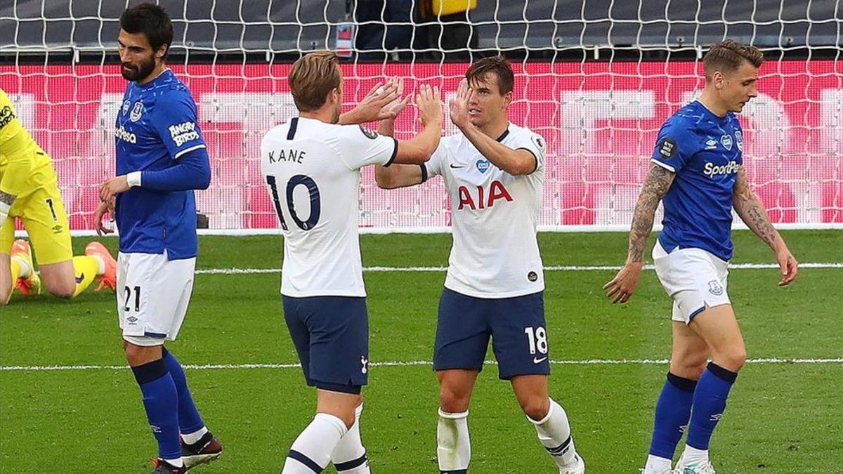 Kane y Lo Celso protagonizaron la jugada del gol de los 'spurs'