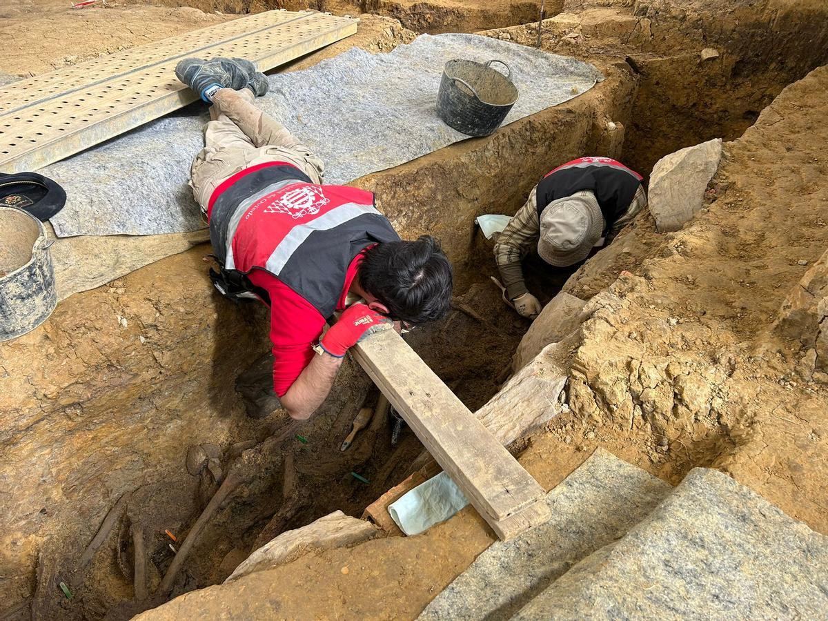 EN IMÁGENES: Así avanzan los trabajos de exhumación en la fosa común de La Lloba, en Castrillón
