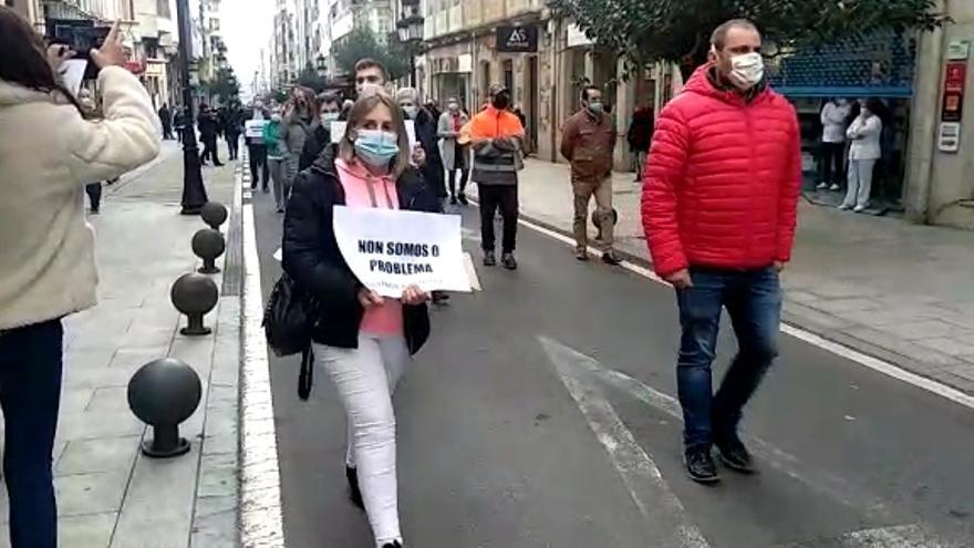 Los hosteleros de A Estrada toman la calle